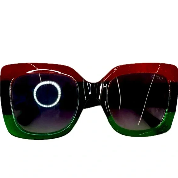 Gucci | Accessories | Gucci Red And Green Fashion Sunglasses 